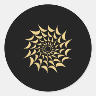 Black Widow Japanese Traditional Tattoo Flash Edgy Classic Round Sticker