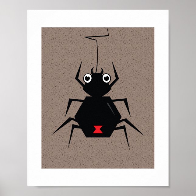 Black Widow Minimal Illustration Poster for Kids (Front)