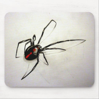 Black widow mouse pad