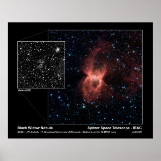 Black Widow Nebula – Spitzer Space Telescope Poster
