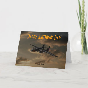 black widow, P61 BLACK WIDOW, Happy Birthday Dad Card