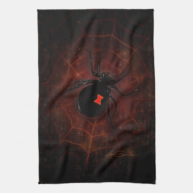 Black Widow (Signature Design) Kitchen Towel (Vertical)