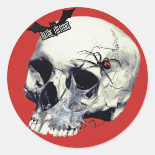 Black Widow Skull Stickers