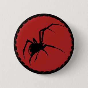 Black Widow Spider 2 Inch Round Button