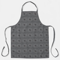 Black Widow Spider And Spiderweb Drawing Art Apron