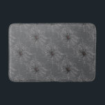 Black Widow Spider And Spiderweb Drawing Art Bath Mat<br><div class="desc">Bath Mat decorative bathroom amenity and home furnishing decor accessory printed with Black Widow Spider And Spiderweb Drawing Art original hand drawn graphic design artwork illustration by TheFabricSeal print on demand shop at Zazzle.com #ZazzleMade ©️Original. https://www.zazzle.com/store/thefabricseal Celebrate Halloween and Goth any time of the year with our cool looking black...</div>