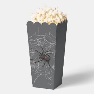 Black Widow Spider And Spiderweb Drawing Art Favor Box