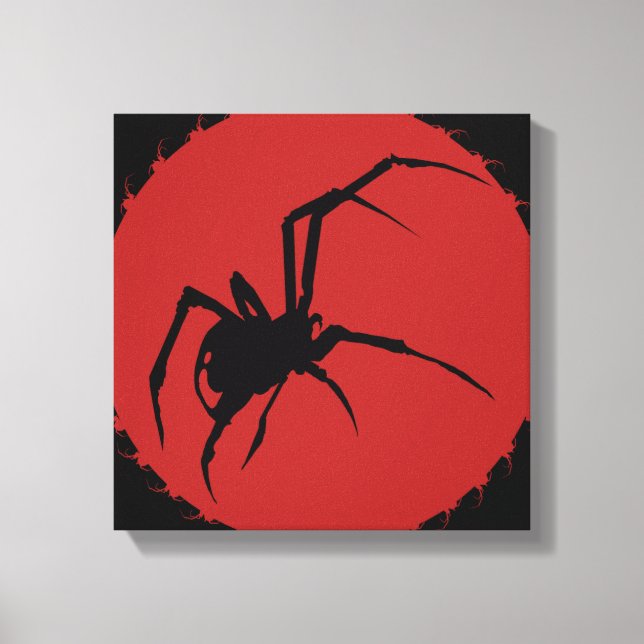 Black Widow Spider Canvas Print (Front)