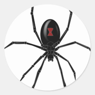 Black WIdow Spider Classic Round Sticker