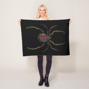 Black Widow Spider Gift   Spider Lovers Fleece Blanket