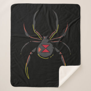 Black Widow Spider Gift   Spider Lovers Sherpa Blanket