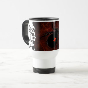 Black Widow Spider Gothic Paint Splatter Web Dark Travel Mug