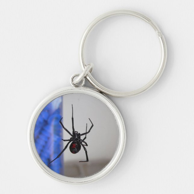 Black Widow Spider Keychain (Front)
