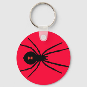 Black Widow Spider Keychain