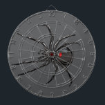 Black Widow Spider Original Drawing Art<br><div class="desc">Dartboard Dart Board dart tossing throwing fun competitive game set and functional wall hanging art decor printed with Black Widow Spider Original Drawing Art hand drawn graphic design artwork illustration by TheFabricSeal print on demand shop at Zazzle.com #ZazzleMade ©️Original. https://www.zazzle.com/store/thefabricseal Celebrate Halloween and Goth any time of the year with...</div>