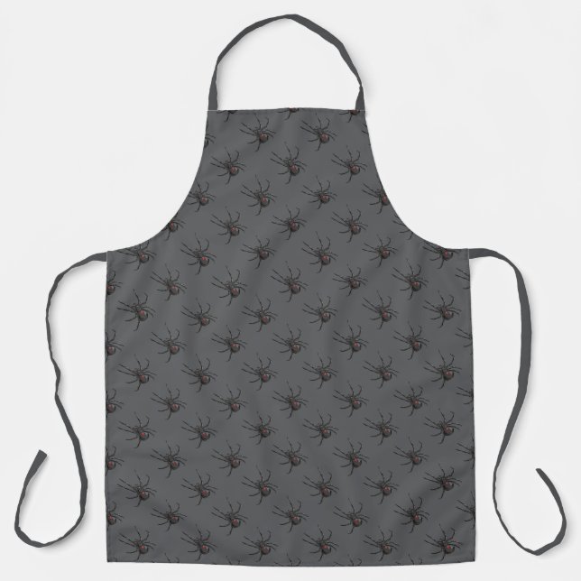 Black Widow Spider Original Drawing Art  Apron (Front)