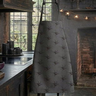 Black Widow Spider Original Drawing Art  Apron