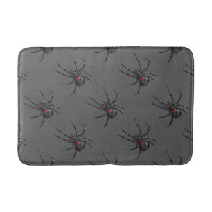 Black Widow Spider Original Drawing Art  Bath Mat