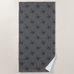 Black Widow Spider Original Drawing Art  Beach Towel<br><div class="desc">Beach Style Large Towel printed with Black Widow Spider Original Drawing Art hand drawn graphic design artwork illustration by TheFabricSeal print on demand shop at Zazzle.com #ZazzleMade ©️Original. https://www.zazzle.com/store/thefabricseal Celebrate Halloween and Goth any time of the year with our cool looking black coloured with red marking widow species spider drawing...</div>