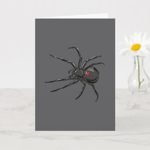 Black Widow Spider Original Drawing Art Card