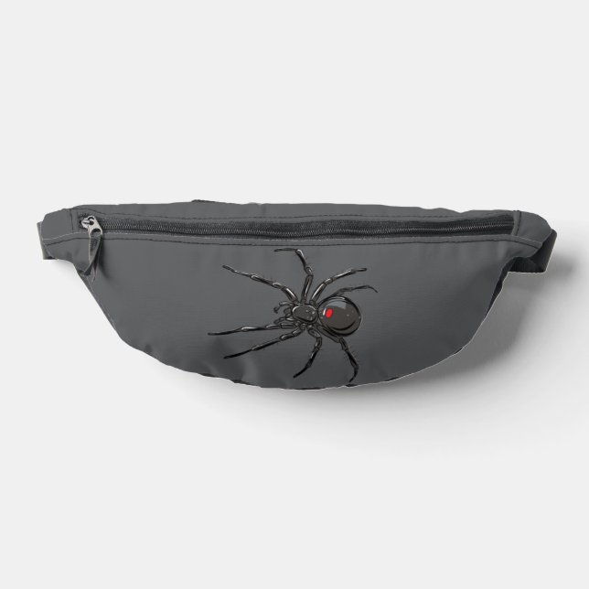 Black Widow Spider Original Drawing Art Fanny Pack (Lay Down)