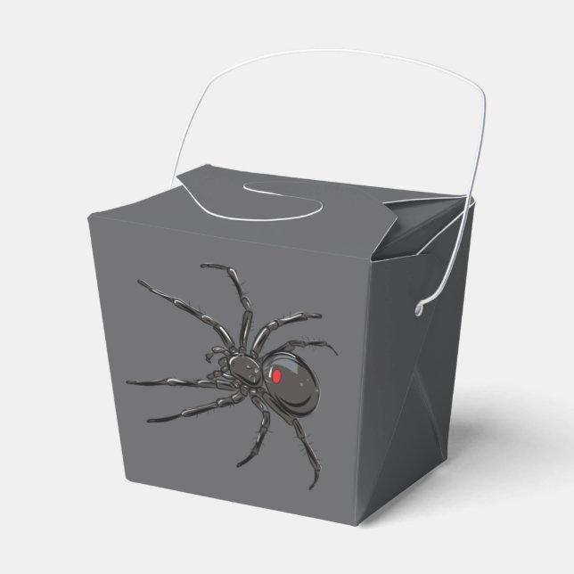 Black Widow Spider Original Drawing Art  Favor Box (Front Side)