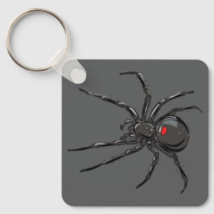 Black Widow Spider Original Drawing Art  Keychain