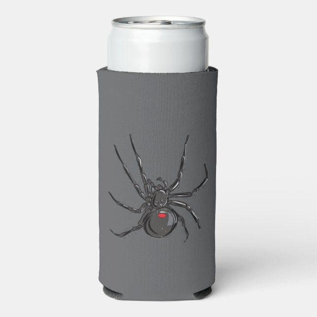 Black Widow Spider Original Drawing Art  Seltzer Can Cooler (Seltzer Back)
