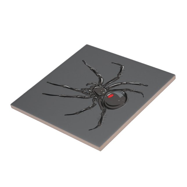 Black Widow Spider Original Drawing Art  Tile (Side)