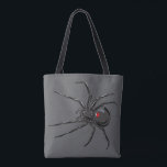 Black Widow Spider Original Drawing Art Tote Bag<br><div class="desc">Tote Bag all over print style over the shoulder style fashion statement accessory printed with Black Widow Spider Original Drawing Art hand drawn graphic design artwork illustration by TheFabricSeal print on demand shop at Zazzle.com #ZazzleMade ©️Original. https://www.zazzle.com/store/thefabricseal Celebrate Halloween and Goth any time of the year with our cool looking...</div>