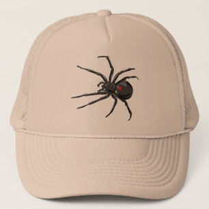 Black Widow Spider Original Drawing Art Trucker Hat