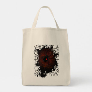 Black Widow Spider Paint Splatter Web Gothic Dark Tote Bag