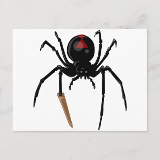 black widow spider postcard