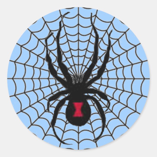 Black Widow Spider Sticker (Front)