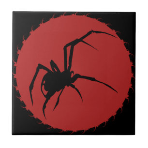 Black Widow Spider Tile