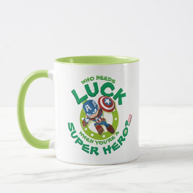 Black Widow "Who Needs Luck" Mug (Left)