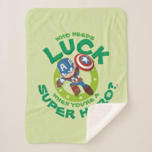 Black Widow "Who Needs Luck" Sherpa Blanket