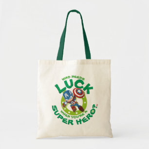 Black Widow "Who Needs Luck" Tote Bag