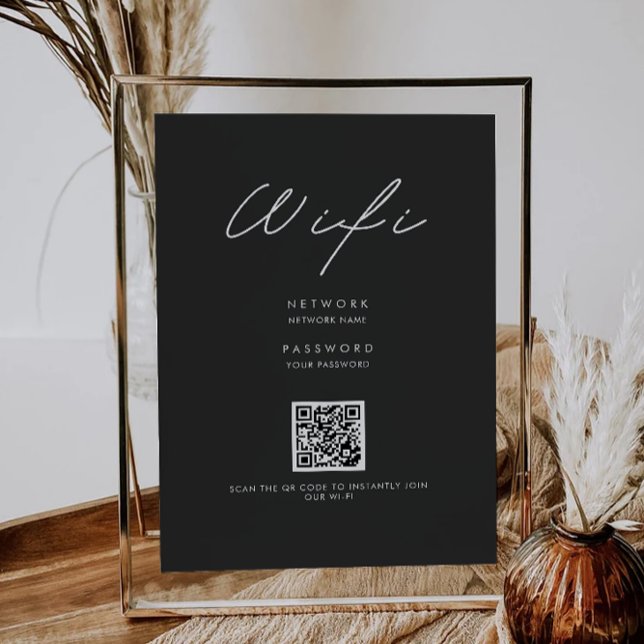 Black Wifi Code, QR Code Wifi Connect Invitation (Black Wifi Code, QR Code Wifi Connect Invitation)