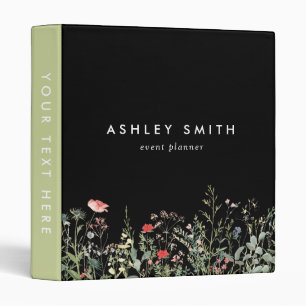 Black Wildflower Meadow Binder
