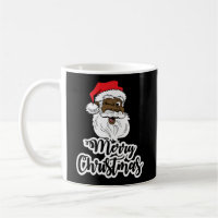 Black Winking Santa Merry African American Santa