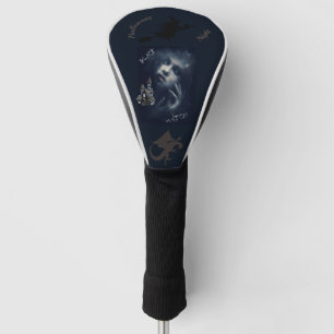 Black witch Halloween Scary Picture Golf Head Cover
