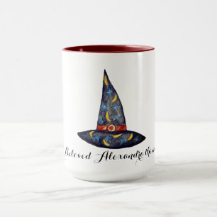 Black  Witch Hat,Stars Halloween Mug