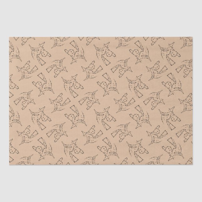 Black Witch of Stars Halloween Tissue Paper (Front)