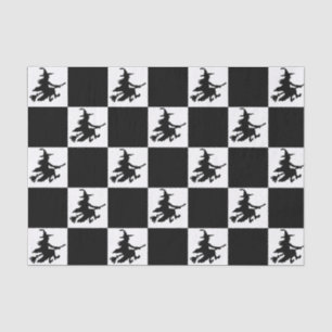 Black Witches Chequered Tissue Paper