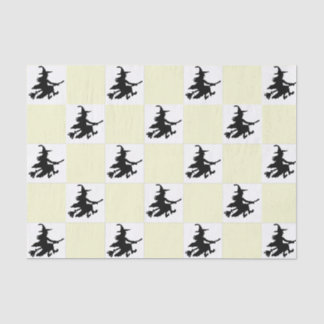 Black Witches Chequered Tissue Paper