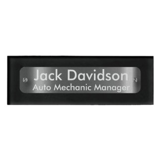 Black with A Dark Silver Label Plate -Personalized