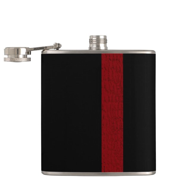 Black with Burgandy Strip Flask (Opened)