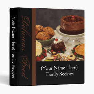 Black with Chocolate/Desserts Recipe Binder