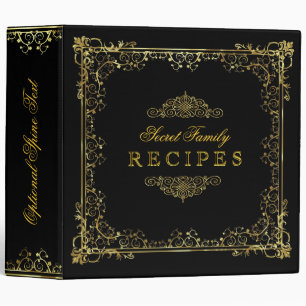 Black With Gold Frame Binder